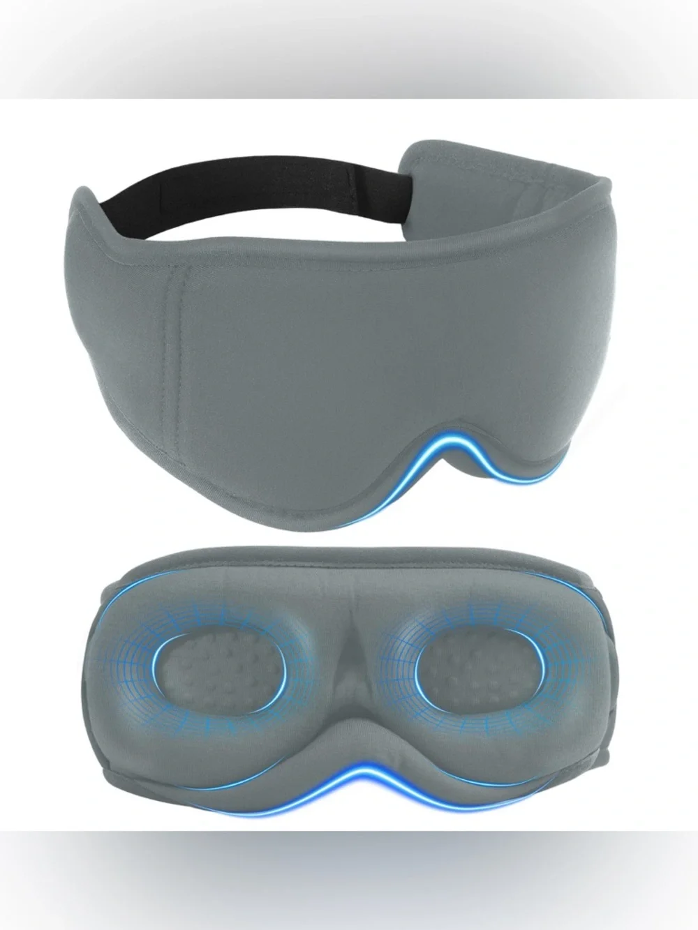 Bamboo Cotton Soft Sleep Mask with Adjustable Headband,